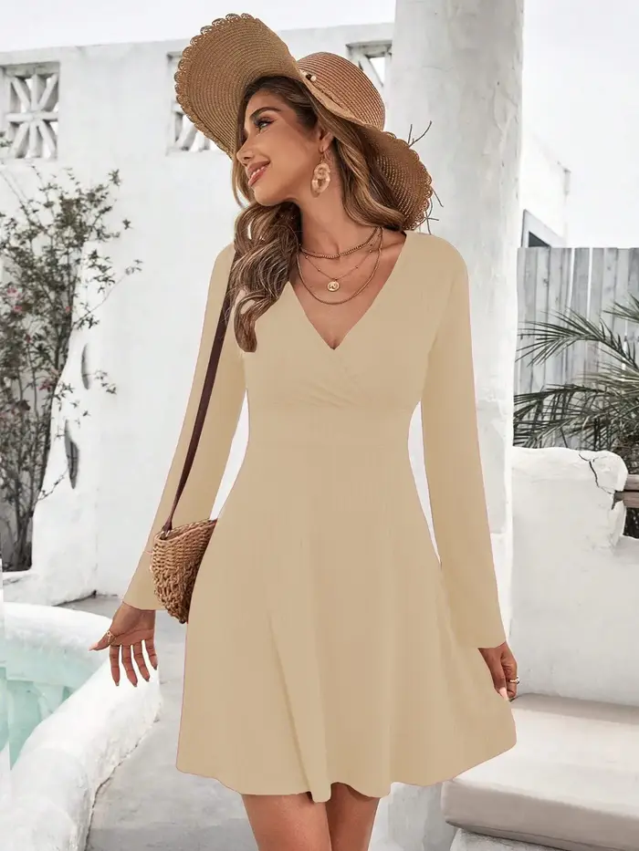 Robe courte trapèze sans manches en polyester et élasthanne pour femmes de tous âges automne hiver occasions spéciales