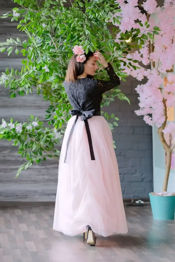 Robe assortie noire pour mère et fille
