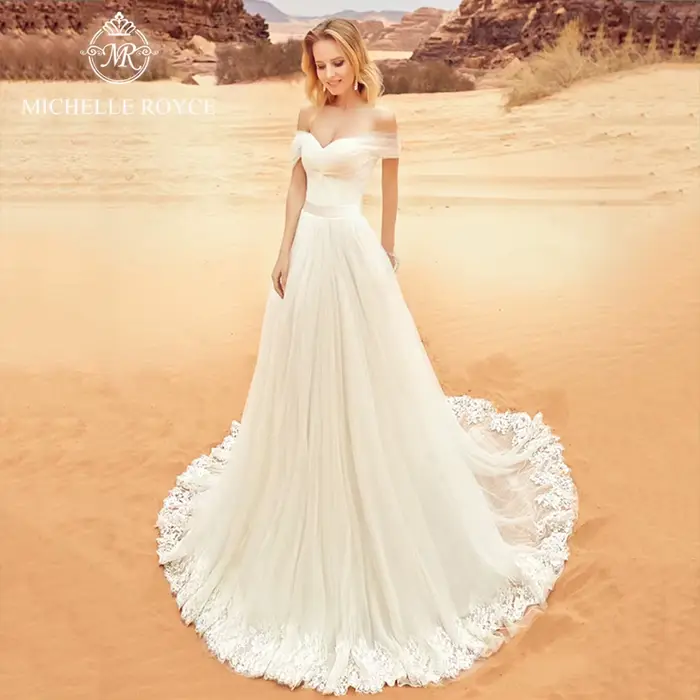 Michelle Royce-Robes de mariée A-ligne chérie