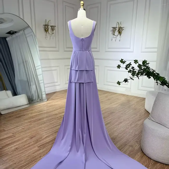 Robe de soirée arabe festonnée rose