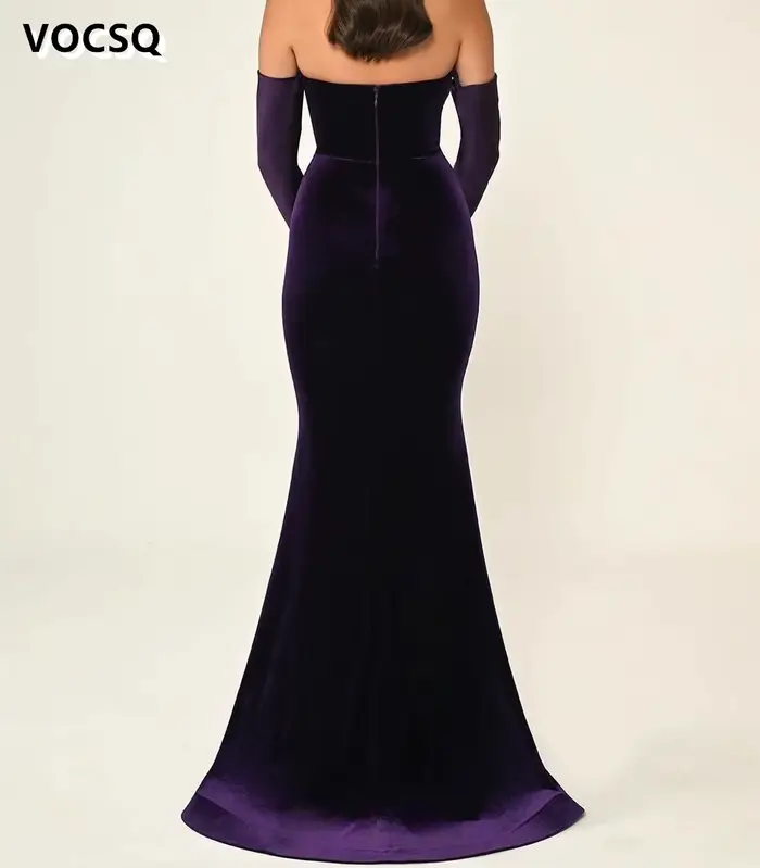 Robe de bal sirène sans manches en rayonne et acétate avec décolleté bateau et plissé pour femmes, idéale pour les soirées, mariages et cérémonies formelles