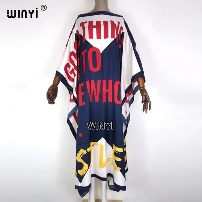 WINYI-Robe Longue Imprimée pour Femme, Robes Maxi, Style Bohème, Recommandé par une Bloggeuse Popula