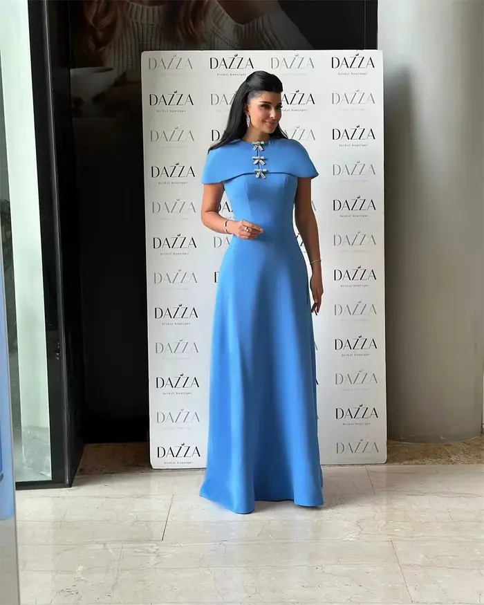 Contessa Dubai personnalisé hors de l'épaule taille Empire a-ligne robes de bal longueur au sol