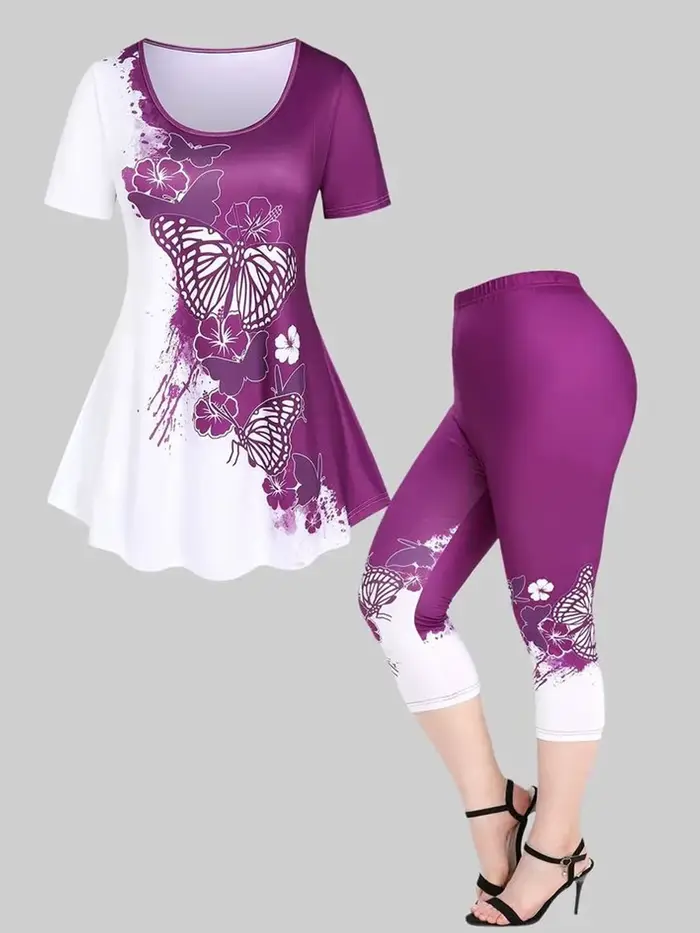 Costume élégant pour femme avec imprimé