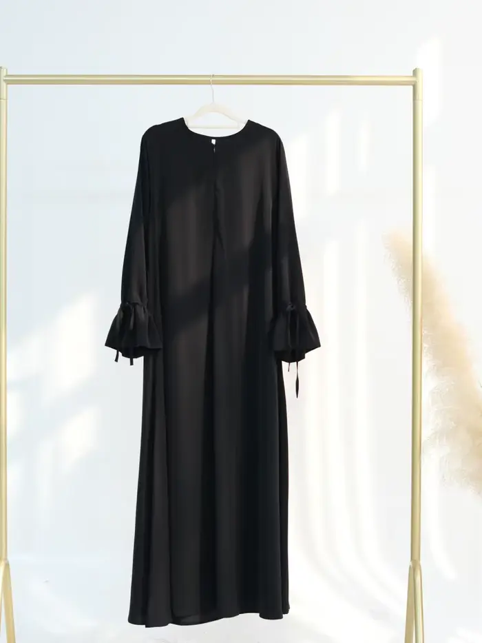Femmes musulmanes turquie dubaï Abaya cordon manches Robe longue grande taille modeste Ramadan Robe