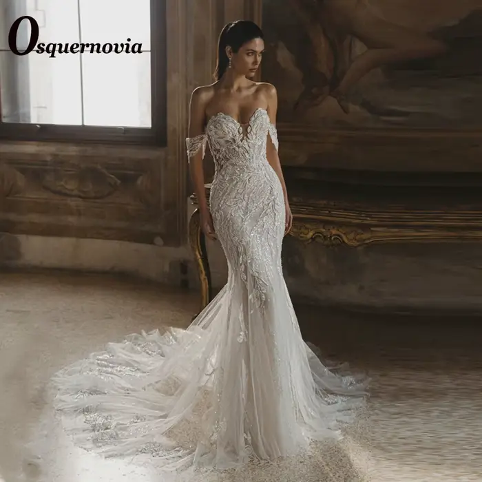 Osquernovia luxueux robe de mariée sirène