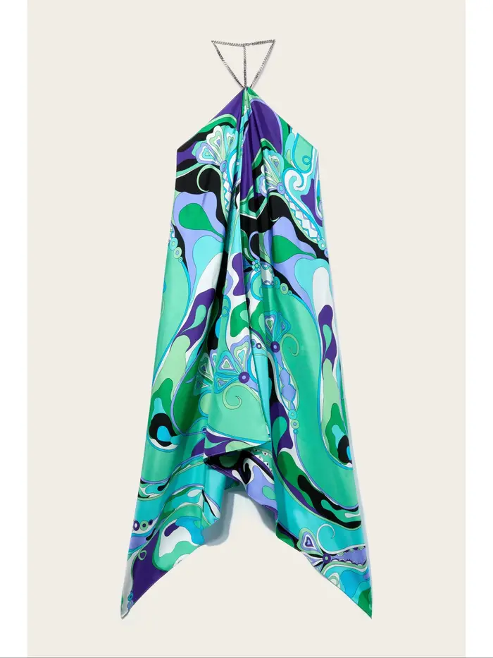 Robe Maxi imprimée, col licou