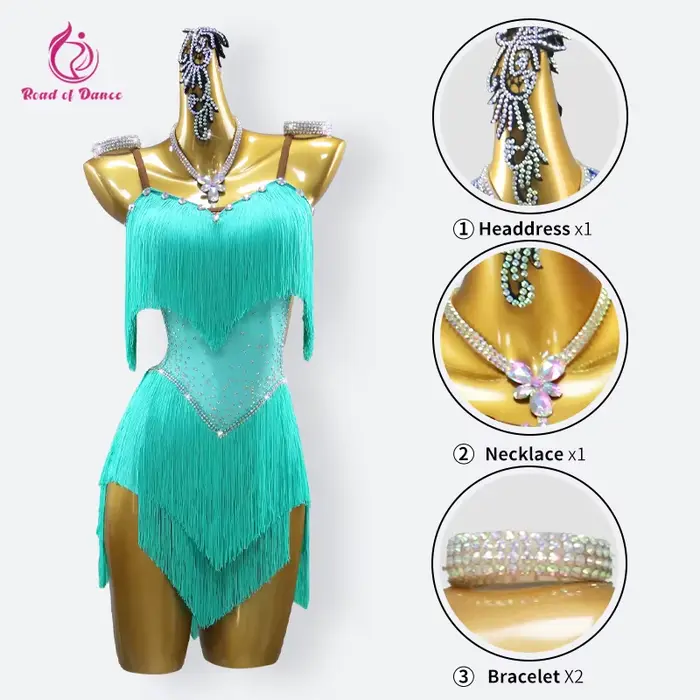 Robe de soirée, Costume de scène de danse latine, fête élégante, vêtements courts pour femmes, compétition, pratique de danse, tenues lyriques pour filles, 2026