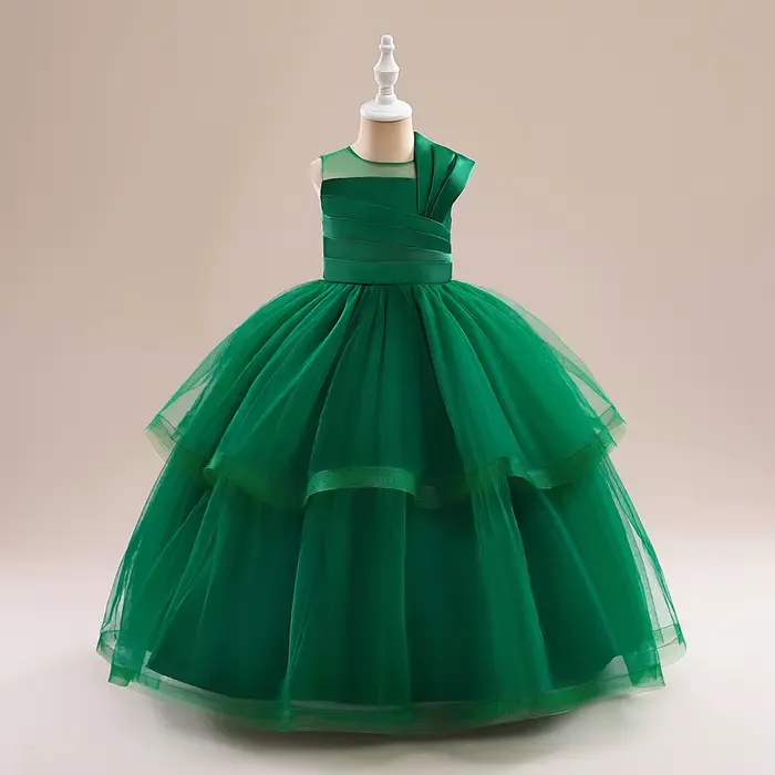 Robes de fête de noël pour adolescentes, robe de bal de demoiselle d'honneur blanche en Tulle, robe 