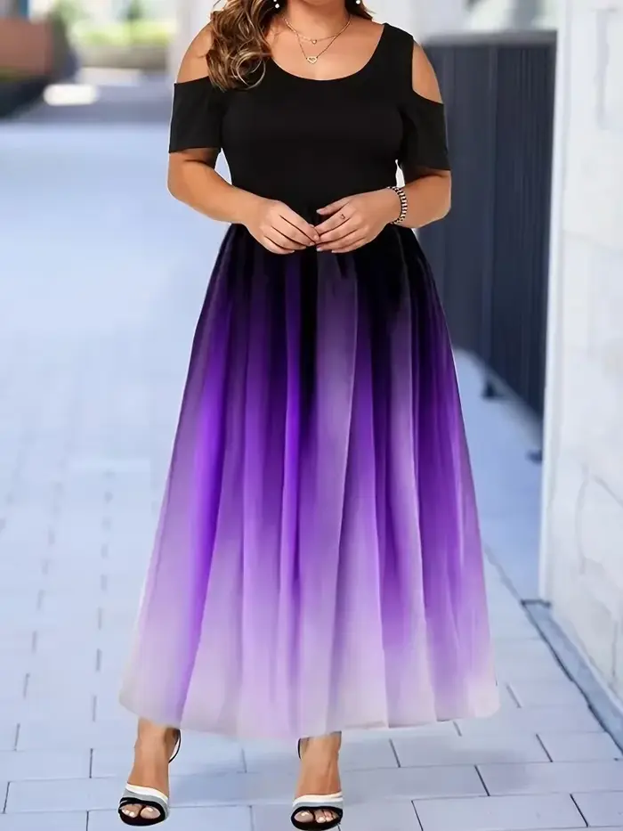 Robe longue à imprimé nickel é pour femme