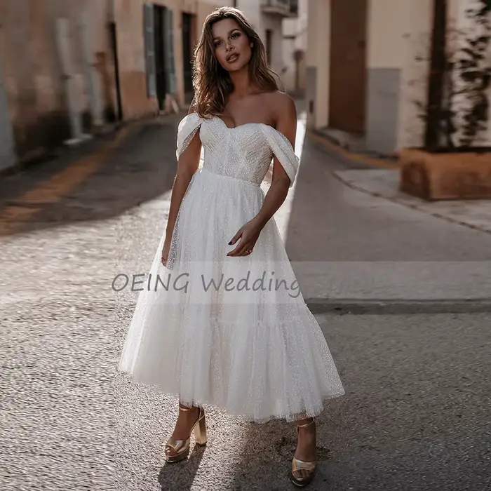 Robes De Mariée courtes pour femmes une ligne Boho