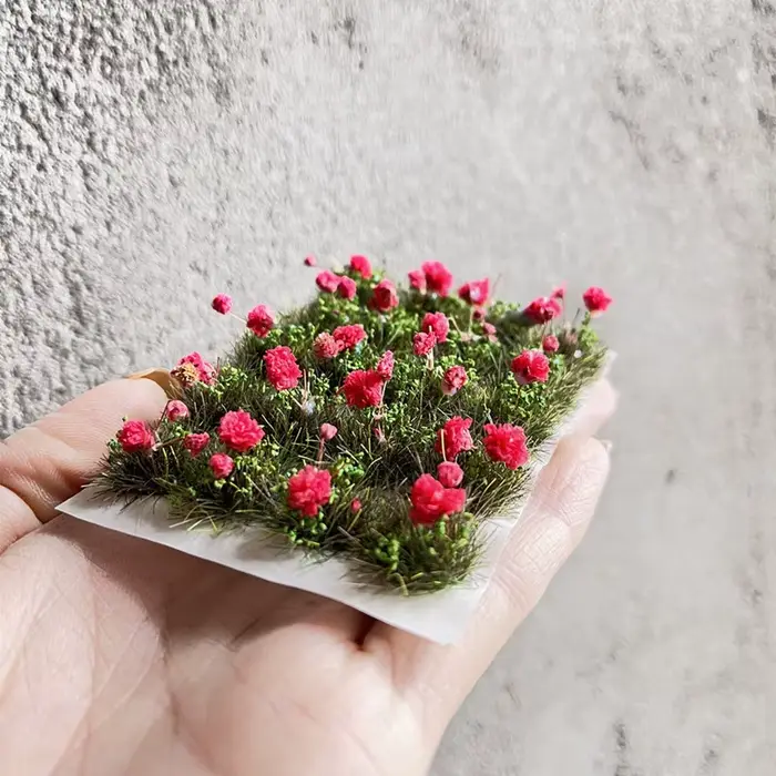 Modèle de grappe de fleurs au sol, rosa, végétation, militaire, marteau de guerre, scène, table de s