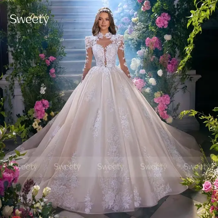 Robe De mariée De luxe en dentelle brodée