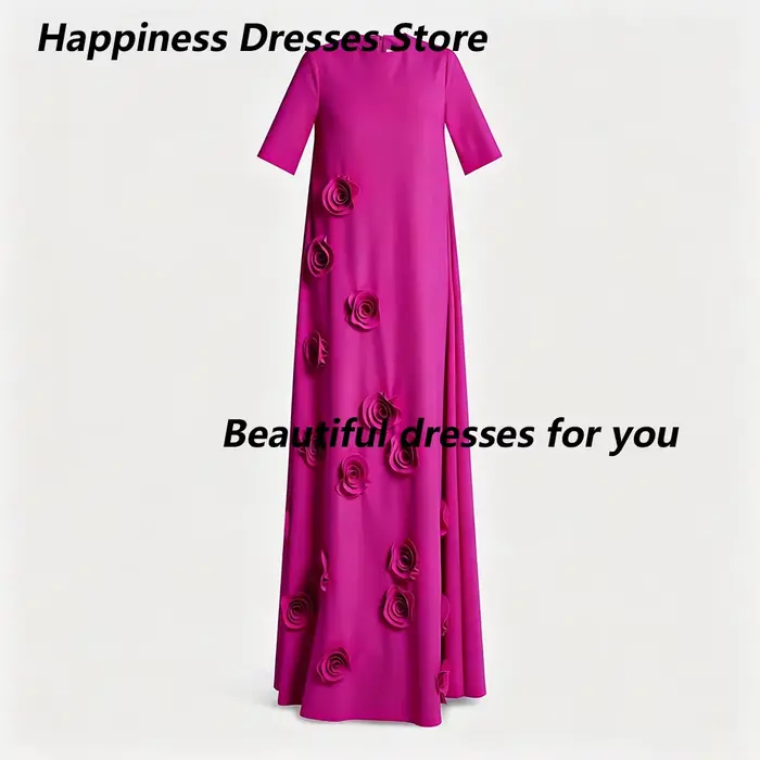 Robe de soirée fuchsia personnalisée