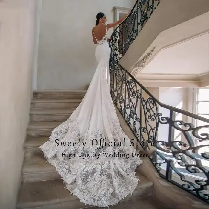 Robe De mariée sirène en Satin