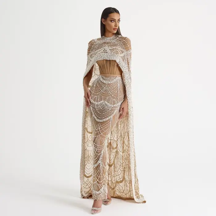 Robe de soirée sirène Sharon Said de luxe avec perles