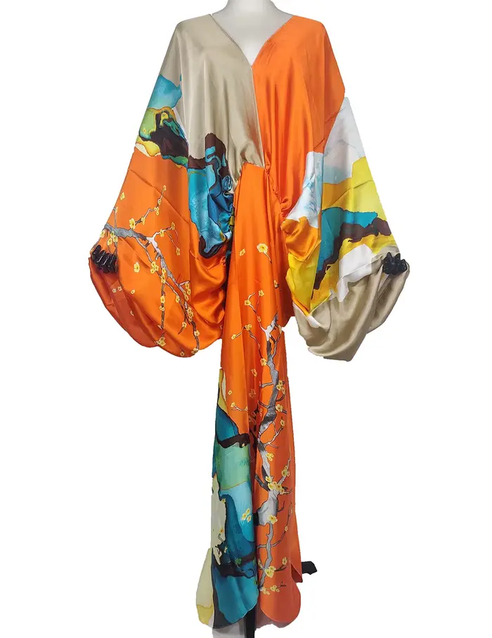 Robe africaine à col en V pour femmes