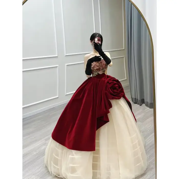 Robe de mariée sans bretelles