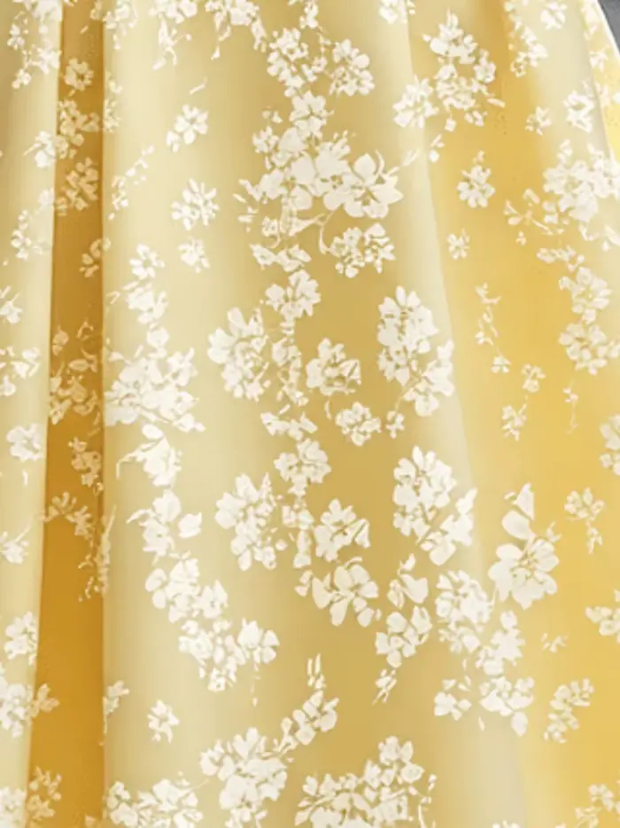 Robe florale à manches courtes