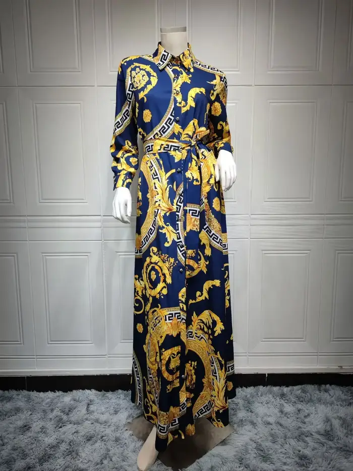 Robe longue musulmane pour femme 2026, style Dubaï, Turquie, Islam, imprimé floral, abayas, robe ind