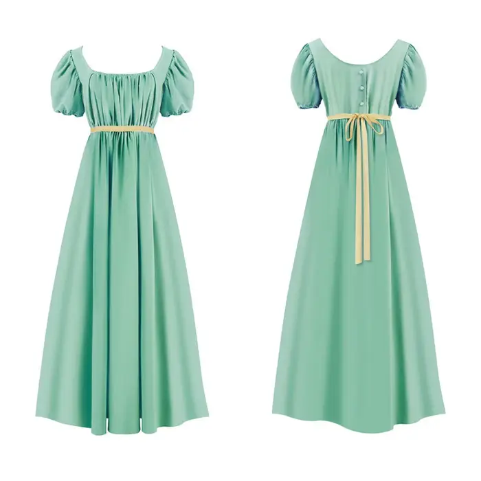 Robe de soirée d'Halloween vintage victorienne pour bal, costume de cosplay, robe Empire, robe de régence Austen pour femme, déguisement d'Halloween