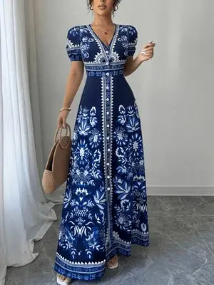 Robe longue bohème pour femme