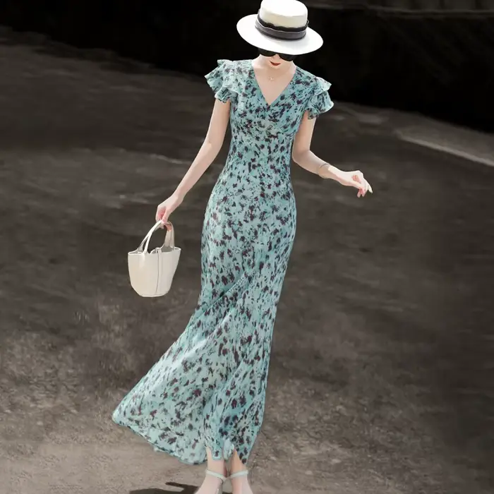 Nouvelle Robe d'été MEXCOCO à Motifs Floraux Français