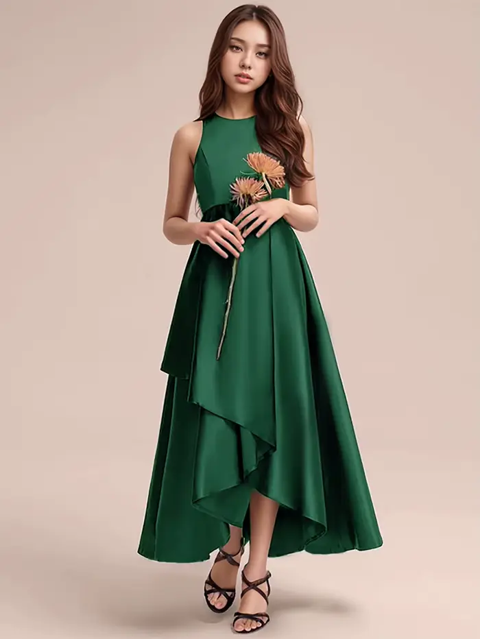 Robes longues vert foncé de haute qualité pour adolescentes
