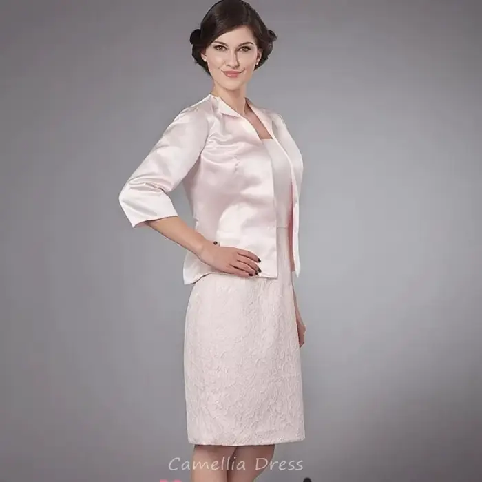 Robe de mère de la mariée personnalisée, robe élégante pour femmes avec appliques, deux pièces, longueur genou, robe de soirée de mariage, Vestido Invitada Bod