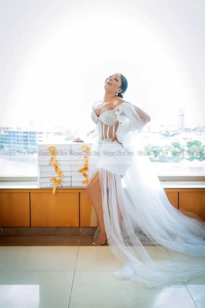 Robes de mariée blanches en Tulle