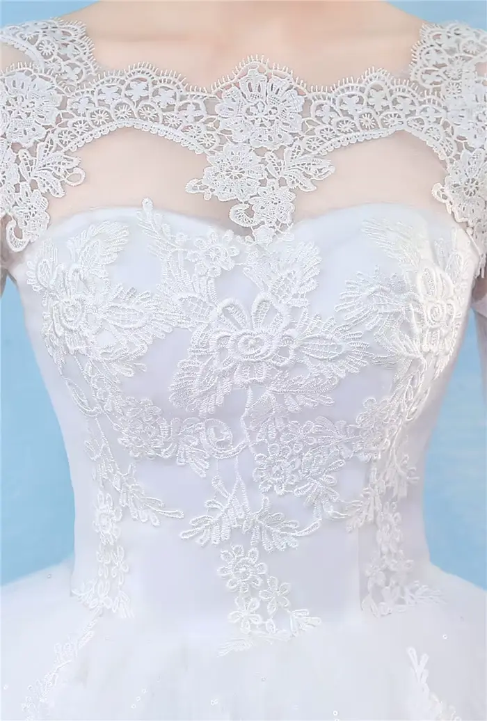 OrGR-Robe de mariée élégante en dentelle