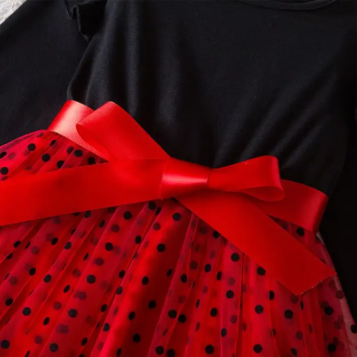 Robe rouge à manches longues pour filles costumes de princesse vêtements de fête pour enfants adolescents fêtes d'anniversaire printemps automne