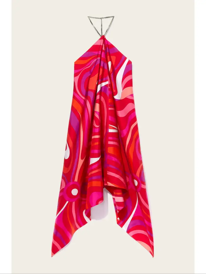 Robe Maxi imprimée, col licou