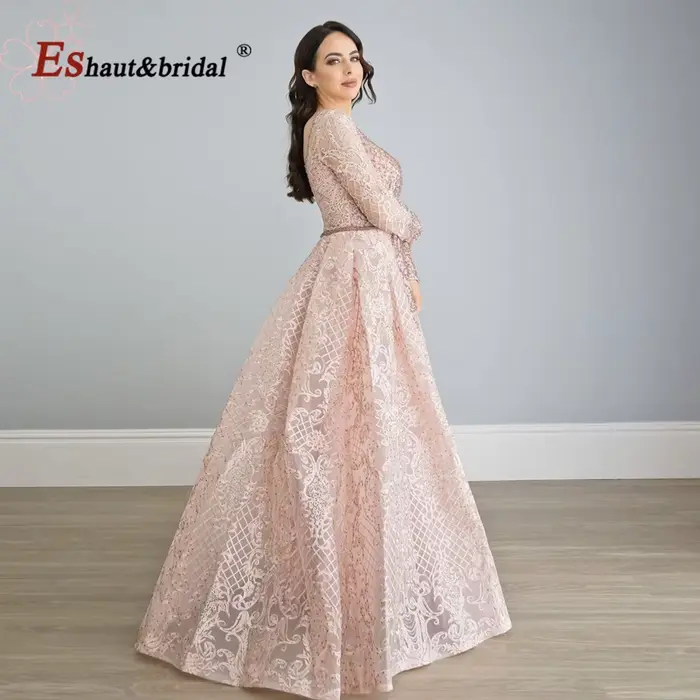 Robe de soirée élégante musulmane de Dubaï pour femmes 2026