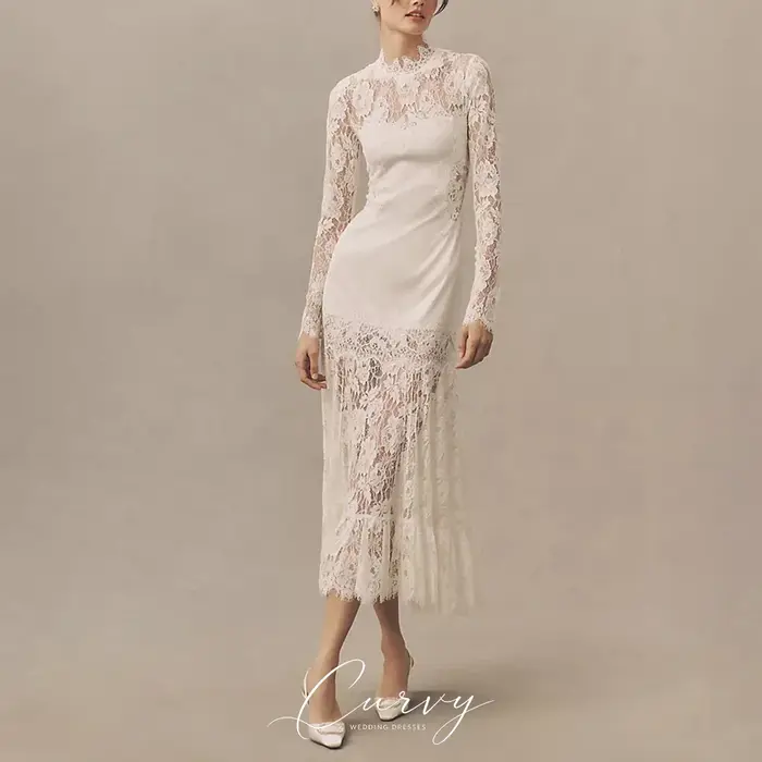 Robes de mariée midi vintage chic et élégantes pour femmes