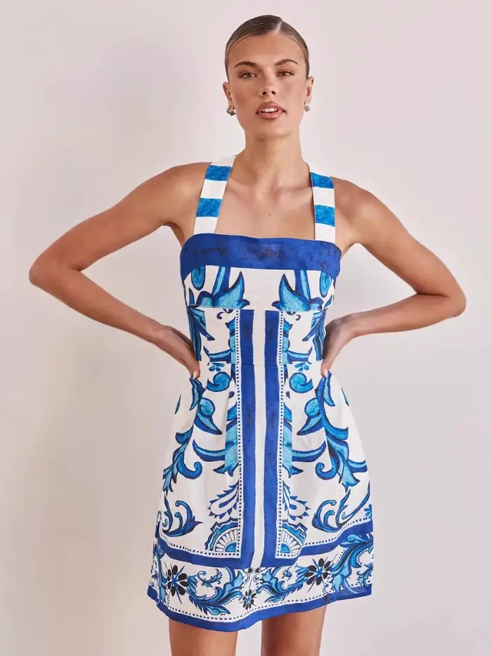 Robe bohème imprimée pour femmes