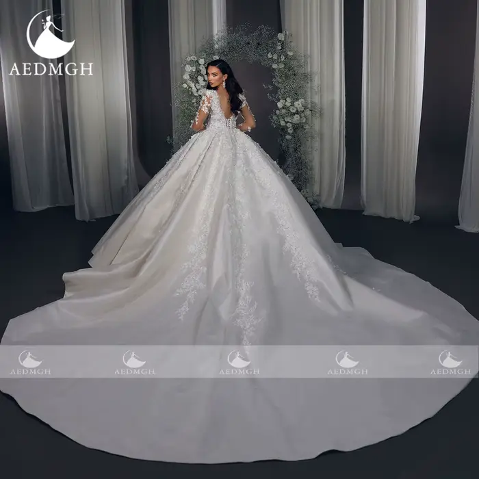 Aedmgh robe De bal robes De mariée royales pour les femmes festonné