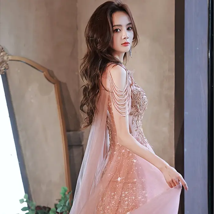 Robe de mariée de luxe française à sequins