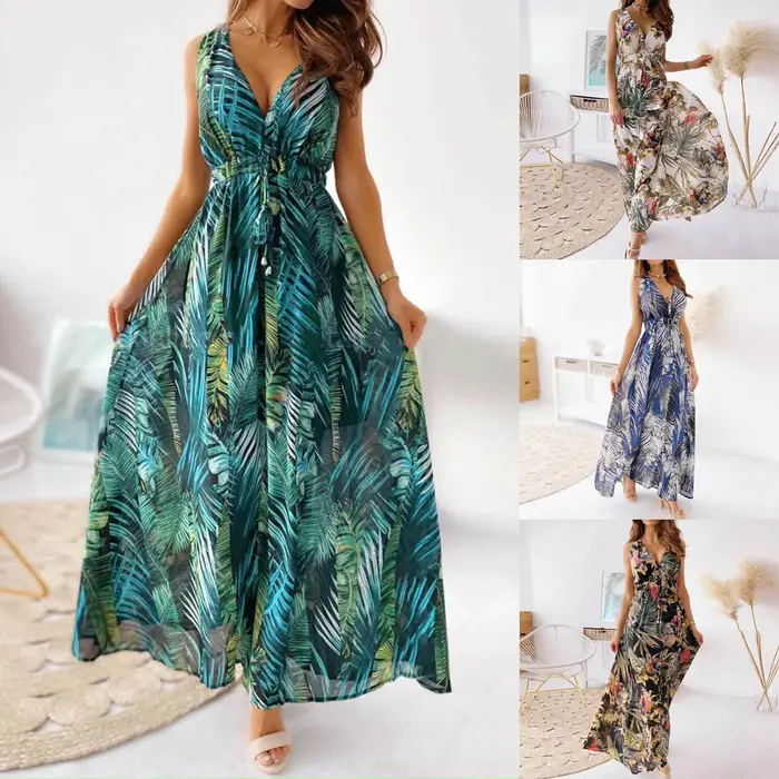 Robes longues bohème d'été pour femmes