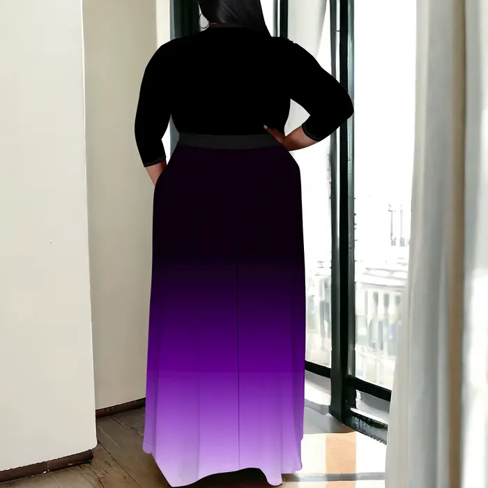Robe longue florale fluide grande taille pour femmes avec ceinture décontractée pour printemps été ocassions spéciales