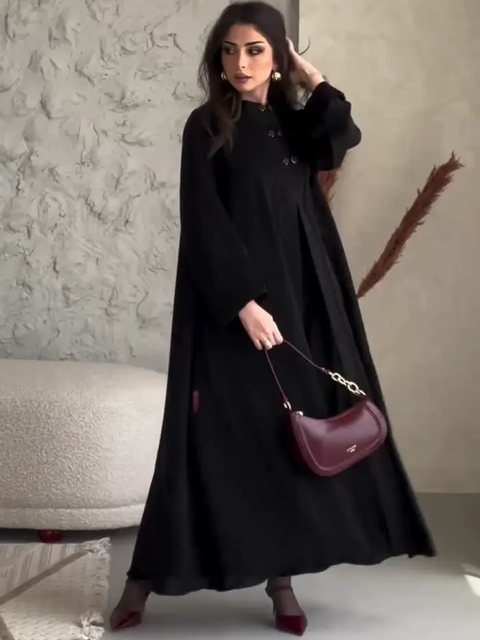 Robe de soirée noire vintage longue en polyester avec dentelle élégante pour femme style fête traditionnelle automne hiver