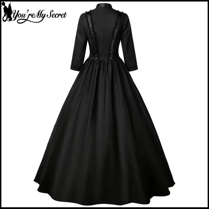 Robe médiévale pour femme avec manches longues pour carnaval, soirée de gala, cosplay et cérémonies spéciales