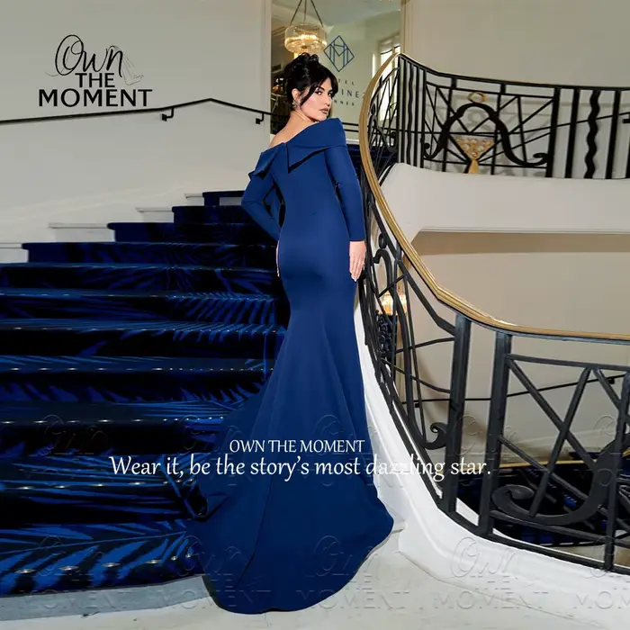 OTM – robe de soirée modeste bleu royal
