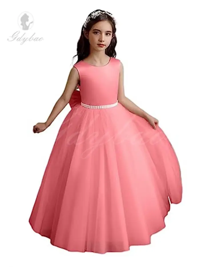 Robes de demoiselle d'honneur en tulle pour mariage, robe de Rhavec perles, robe de Rhprincesse en s