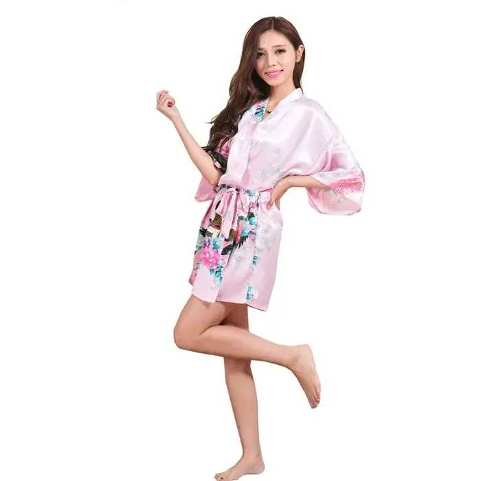 InjSatin-Robe de Demoiselle d'Honneur à Fleurs pour Femme