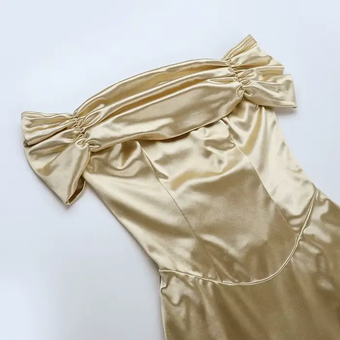 Robe de soirée asymétrique en polyester XXOWENLI élégante pour femmes avec décolleté cou fendu et dos bandage pour occasions spéciales