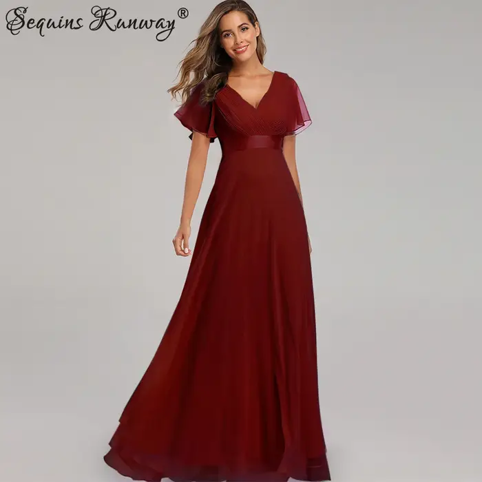 Sexy rose en mousseline de soie tulle Maxi robe d'été femmes décontracté vintage longue demoiselle d'honneur robes