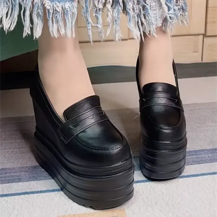 Robe de mariée de 15Cm, plateforme, talon compensé, chaussures à talons hauts de 15cm, chaussures Se