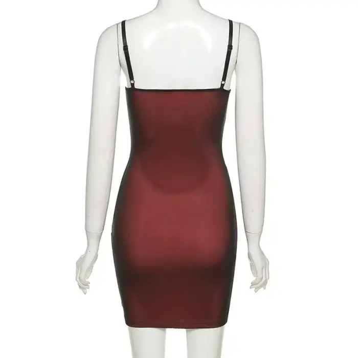 Mini robe en maille rouge vin pour femmes