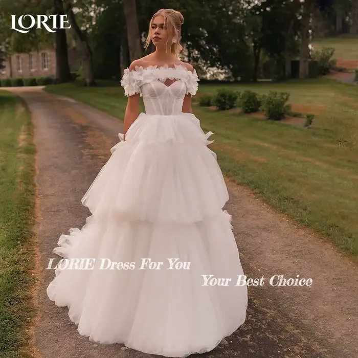 Robe de Mariée à Fleurs 3D